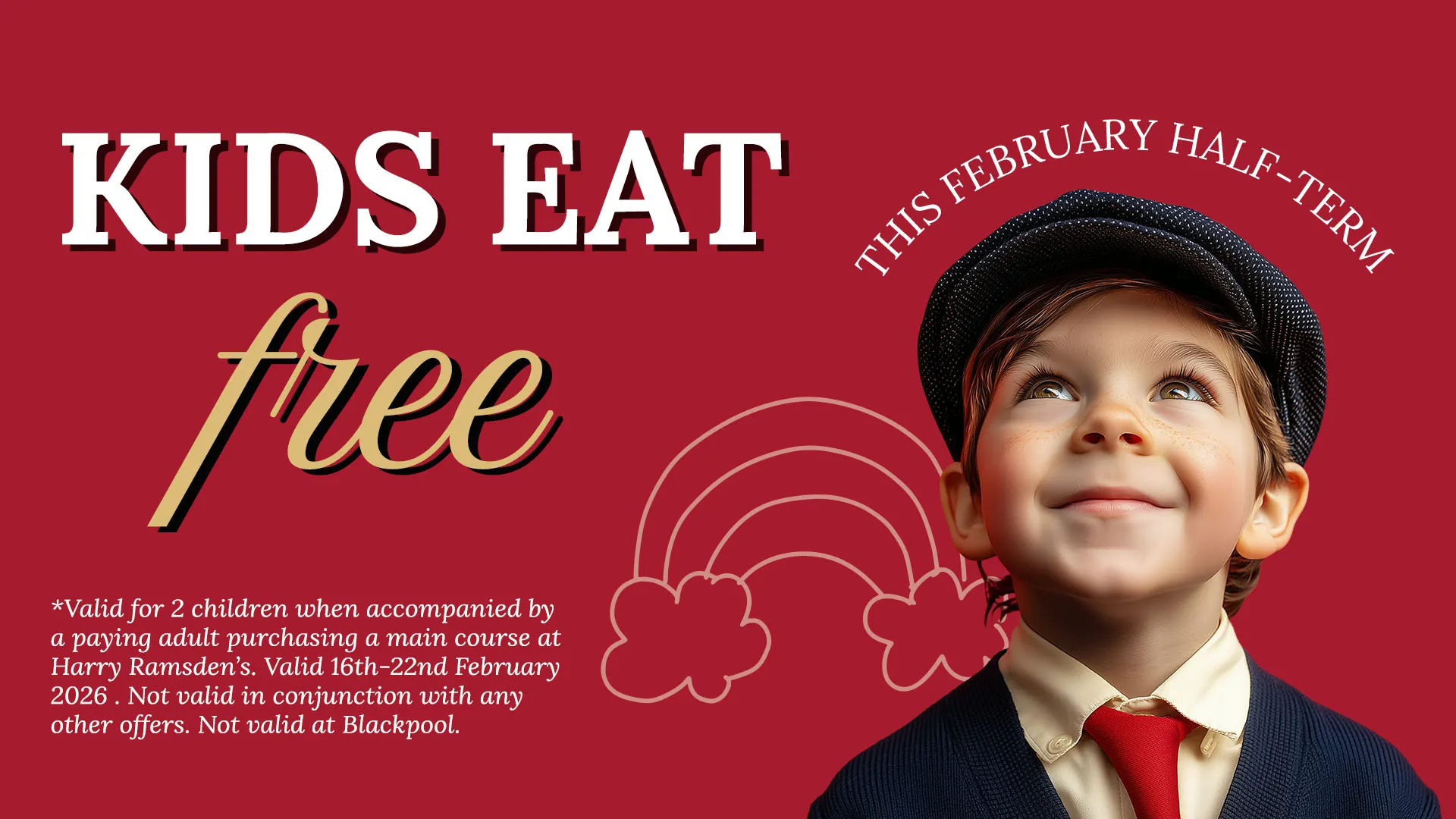 child looking to the sky waiting for fish and chips